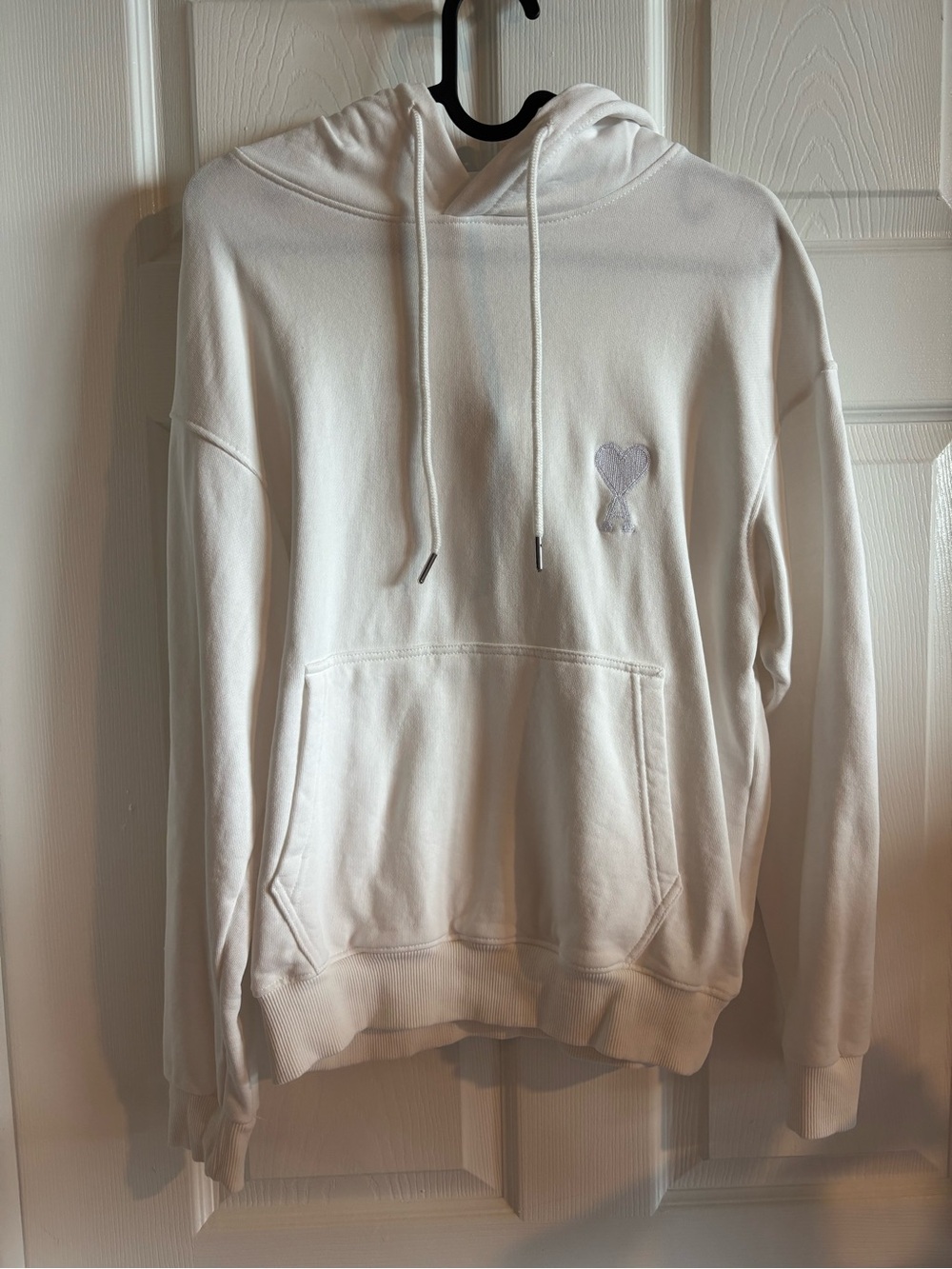 AMI Paris White Ami de Cœur Hoodie Size Small